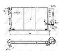 Radiatore, raffreddamento motore NRF 50412