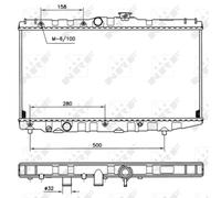Radiatore Alette di raffreddamento saldate 507581 NRF per TOYOTA COROLLA