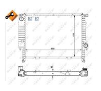 Radiatore Alette di raffreddamento saldate 509589 NRF per BMW 7 8 5 5 Touring