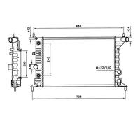 Radiatore, raffreddamento motore NRF 519516