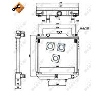 NRF Radiatore motore 52110 alette di raffreddamento saldate per AIXAM 500 Hatchback 0.5 1997-2004