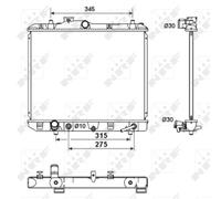 Radiatore Alette di raffreddamento saldate 53158 NRF per OPEL SUZUKI