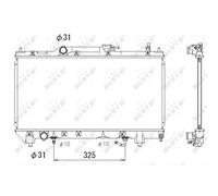 Radiatore Alette di raffreddamento saldate 53278 NRF per TOYOTA AVENSIS Liftback