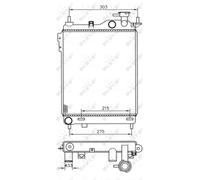 NRF 53359 Radiatore, Raffreddamento motore per HYUNDAI