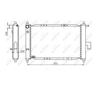 Radiatore, raffreddamento motore NRF 53375