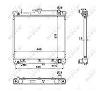 Radiatore Alette di raffreddamento saldate 53569 NRF per SUZUKI