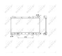 Radiatore Alette di raffreddamento saldate 53596 NRF per SUBARU FORESTER