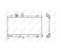 Radiatore Alette di raffreddamento saldate 53697 NRF per SUBARU
