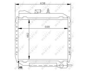 Radiatore, raffreddamento motore NRF 53714