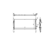 Radiatore, raffreddamento motore NRF 53746