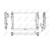 Radiatore Alette di raffreddamento montate meccanicamente 53782 NRF per JAGUAR