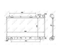 Radiatore, raffreddamento motore NRF 53815