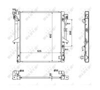 Radiatore, raffreddamento motore NRF 53909