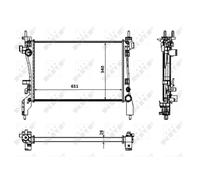 Radiatore, raffreddamento motore NRF 53934