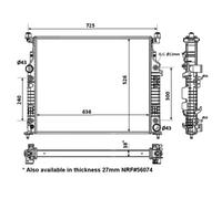 Radiatore Alette di raffreddamento saldate 53936 NRF per MERCEDES-BENZ CLASSE R