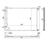 Radiatore Alette di raffreddamento saldate 53974 NRF per LEXUS RX