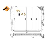 Radiatore, raffreddamento motore NRF 53998