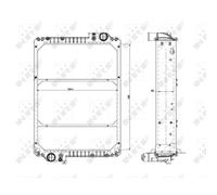 Radiatore, raffreddamento motore NRF 54074