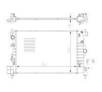 Radiatore, raffreddamento motore NRF 550003