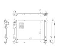 Radiatore, raffreddamento motore NRF 550033