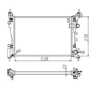 Radiatore, raffreddamento motore NRF 55341A
