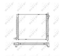 NRF Radiatore motore 55445 alette di raffreddamento saldate per Land Rover Freelander I (L314)