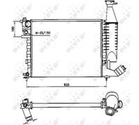 NRF 58173 Radiatore motore