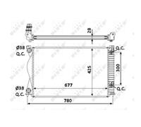 Radiatore, raffreddamento motore NRF 58234
