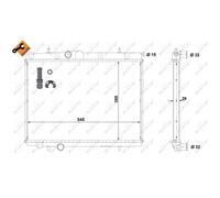 NRF Radiatore motore 58301 alette di raffreddamento saldate per PEUGEOT 206 CC / 206 SW