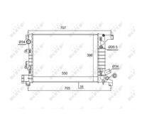 Radiatore Alette di raffreddamento saldate 58504 NRF per CHEVROLET