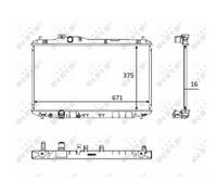 Radiatore, raffreddamento motore NRF 58537