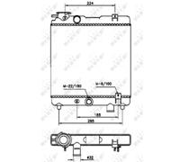 Radiatore, raffreddamento motore NRF 58659