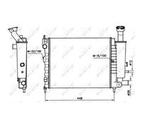 Radiatore, raffreddamento motore NRF 58736