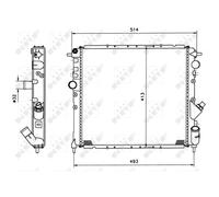 Radiatore, raffreddamento motore NRF 58784