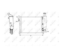 Radiatore, raffreddamento motore NRF 58807