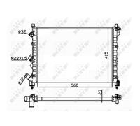 NRF Radiatore motore 58943A - Alette montate meccanicamente - Per Renault Espace III, Laguna I