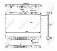Radiatore, raffreddamento motore NRF 59046