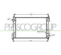 PRASCO Radiatore motore