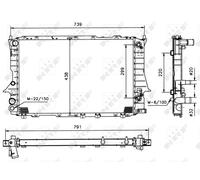 Radiatore, Raffreddamento motore per AUDI 100 A6