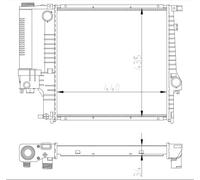 Radiatore, Raffreddamento motore per BMW 3 5 Z1 Z3