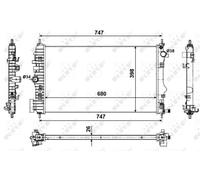 Radiatore, Raffreddamento motore per CHEVROLET OPEL SAAB VAUXHALL 9-5 INSIGNIA M