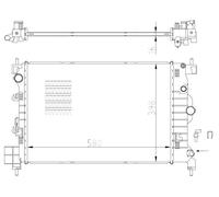 Radiatore, Raffreddamento motore per CHEVROLET OPEL VAUXHALL AVEO MOKKA / MOKKA