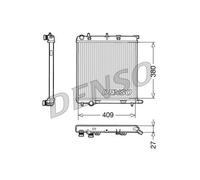 Radiatore, Raffreddamento motore per CITROËN PEUGEOT 1007 207 207 CC 207 SW C2 C