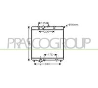 PRASCO CI325R003 Radiatore motore