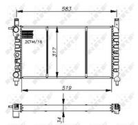 Radiatore, Raffreddamento motore per FIAT FIORINO FIORINO Pick up UNO