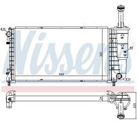 Radiatore, raffreddamento motore NISSENS 61898