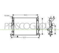 PRASCO FD424R006 Radiatore motore