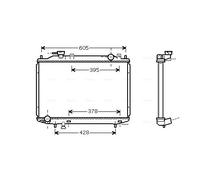 AVA QUALITY COOLING Radiatore motore MZ2171 450x636x26 mm alette saldate