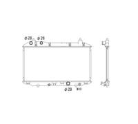 Radiatore, Raffreddamento motore per HONDA CIVIC