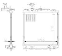 Radiatore, Raffreddamento motore per MITSUBISHI MIRAGE MIRAGE / SPACE STAR